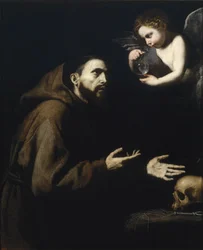 Franciskus av Assisi och ängeln med vattenflaskan, 1636-1637