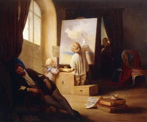 Den sovande målaren; Den sovande målaren, 1841