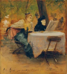 I trädgårdsrestaurangen