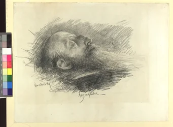 Ludwig Anzengruber på dödsbädden