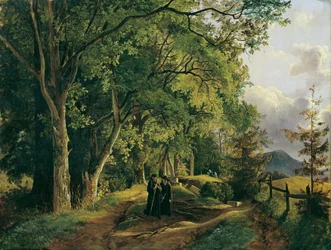 Vägen till Mariahilfberg nära Gutenstein