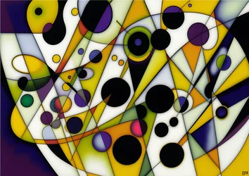 abstrakt: på vita cirklar+gungor 4