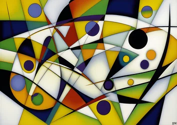 abstrakt: på vita cirklar+gungor 5