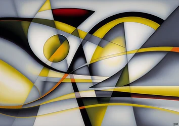 abstrakt: silver-yellow_curve 1