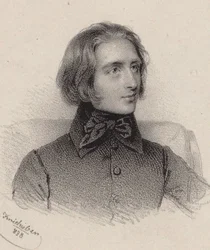 Porträtt av kompositören Franz Liszt 1811-1886, 1838.