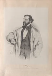 Porträtt av operasångaren Achille De Bassini 1819-1881, 1854.