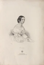 Porträtt av operasångerskan Rita Gabussi 1810-1891, 1840.