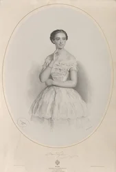 Porträtt av ballerinan Marie Taglioni 1804-1884, 1853.