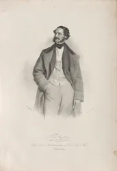 Porträtt av dansaren, koreografen och balettmästaren Paul Taglioni 1808-1884, 1856.