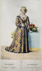 Elizabeth av Luxemburg 1409-1442, drottning av Böhmen, 1828
