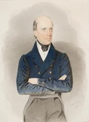 Porträtt av ärkehertig Johannes av Österrike (1782-1859) (akvarell på papper)