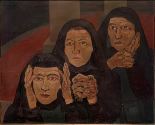 Tre sörjande kvinnor (Lamenting women)