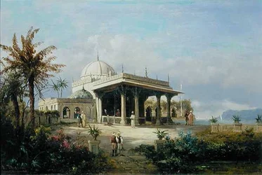 Scutari, i Turkiet (olja på panel)