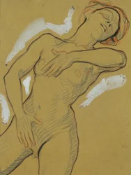 Naken flicka
