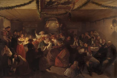 Bröllopsfest från Vingåker, 1857