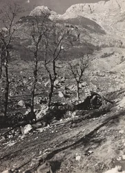 Album "Mitt världskrig - minnen av sydvästra fronten i Kärnten, Italien, Trentino-Alto Adige) 31/03/1915-12/11/ 1918 - Josef Zohles Wien ": krigszon (s/v foto)
