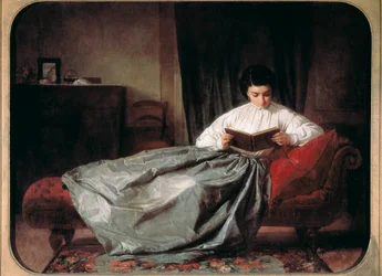 "" Repriset av albumet (?) "" Målning av Josep Duran i Riera (1849-1928). 1872. Barcelona, Kataloniens nationalmuseum för konst.