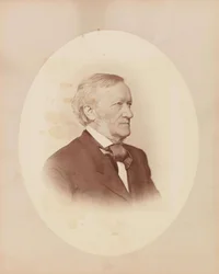 Porträtt av kompositören Richard Wagner 1813-1883, ca. 1870.
