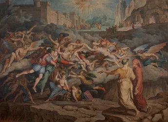 Dante och Vergilius i helvetets andra cirkel, 1823.