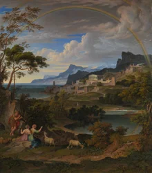 Heroiskt landskap med regnbåge, 1824.