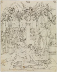 Sankt Franciskus tvist med Satan om munken Guido da Montefeltros själ (Dantes Inferno, sång 27, v. 112)