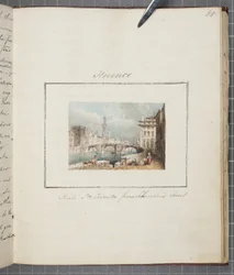 Florence, inklistrad i Thomas Moodys Journal of a tour through Schweiz and Italy, 1822 (wc på papper)