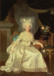 Porträtt av Louise Marie Josephine av Savojen, grevinnan av Provence