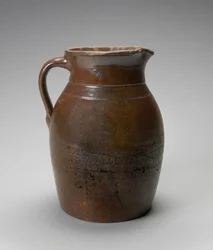Pitcher, c. 1873-1900 (glidglaserat stengods)
