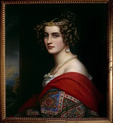Porträtt av Amalie von Schintling Målning av Josef Karl Stieler (1781-1858) 1831 München. Chateau De Nymphenburg