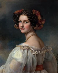 Porträtt av Augustine Målning av Joseph Karl Stieler (1781-1858) 1800-talets München. Chateau De Nymphenburg