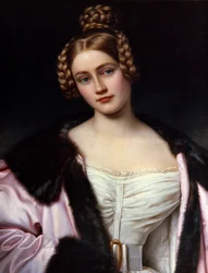 Porträtt av Caroline Grafin. Målning av Joseph Karl Stieler (1781-1858) Ec. Allt