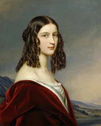 Porträtt av Friederike Von Freiin Gumpenberg