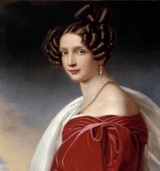 Porträtt av Sophie Frederique, prinsessa av Bayern och ärkehertiginna av Österrike (1805-1872), 1832 - München, Nymphenburgs slott