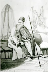 Porträtt av Ali Pasha av Yannina, graverad av Robert Havell, 1822
