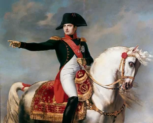 Napoleon på slagfältet vid Wagram, detalj, av Joseph Chabord (1786-1848)