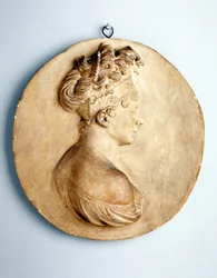 Cirkulär relief av Madame Recamier, ca 1801-1802 (terrakotta)