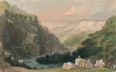 Valley of Linmouth, North Devon, c1830.
