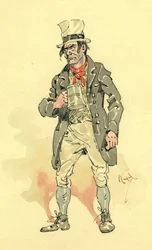 Bill Sikes (bläck och wc på papper)