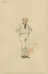Ham Peggotty, ca 1920-talet (penna och bläck med wc på papper)