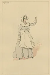Hortense, ca 1920-talet (penna och bläck med wc på papper)