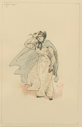 Miss Harriet Carker, ca 1920-talet (penna och bläck med wc på papper)