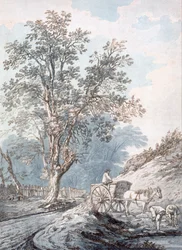Vagn och häst, 1700-talet.