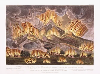 Jordbävning och utbrott av berget Asama-yama i provinsen Sinano, 1822