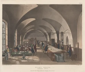 Frimärkskontoret, Somerset House, 1 juli 1809., 1 juli 1809.