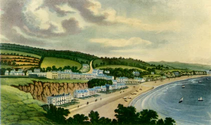 "Utsikt över Dawlish från West Cliff, 1817", 1943.