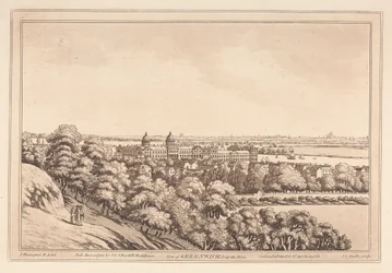 Utsikt över Greenwich och uppför floden