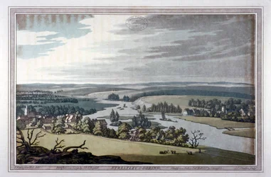 Utsikt över Streatley och Goring i Berkshire och Oxfordshire, 1793