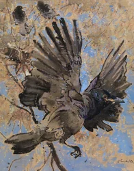 The Rooks Nest (gouache på linne)