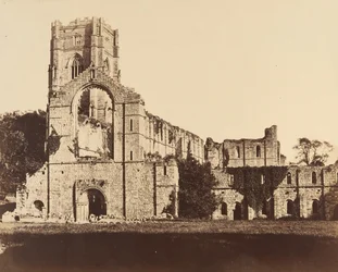 Fountains Abbey. General Western Front, 1850-talet.