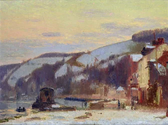 Hillside på Croisset under snö